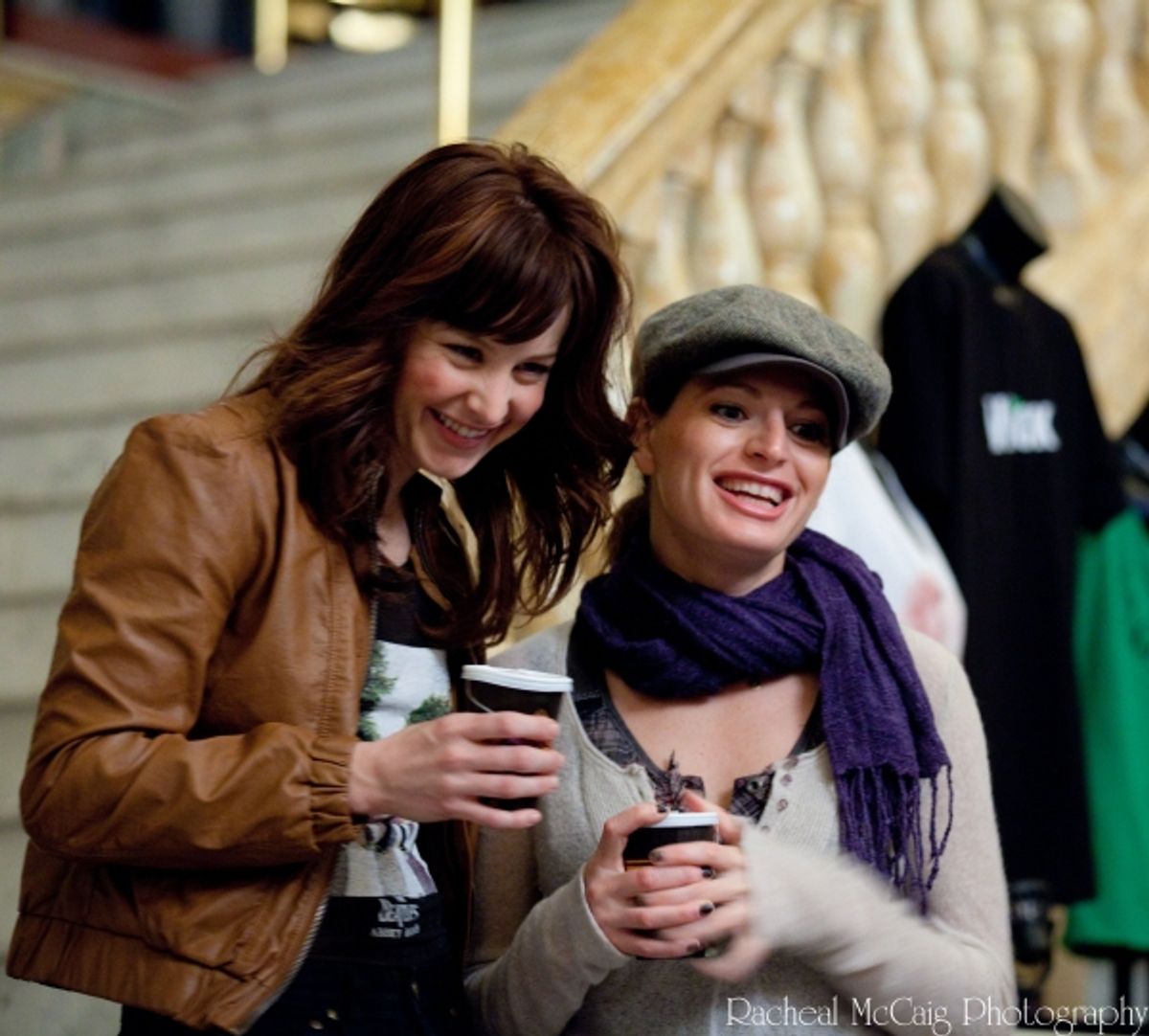 Chandra Lee Schwartz and Jackie Burns pose outside The Canon at 
